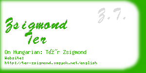 zsigmond ter business card